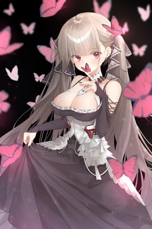Formidable from Azur Lane with pink butterflies