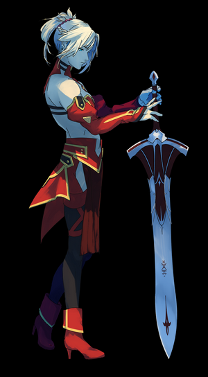 Mordred from Fate/Apocrypha with a sword