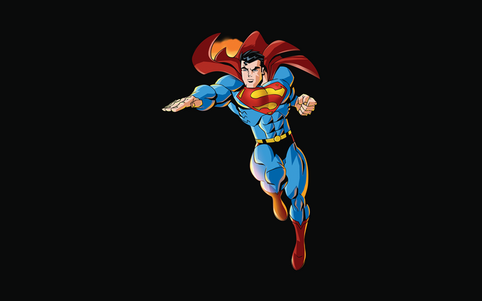 Dark background, DC Comics, Black, 4K, Superman, Superhero