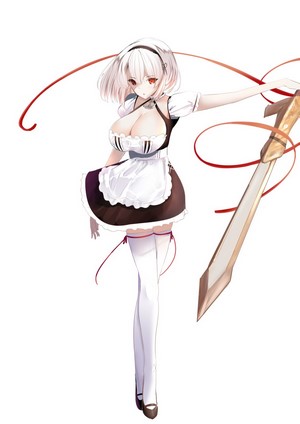 Sirius from Azur Lane holding a sword