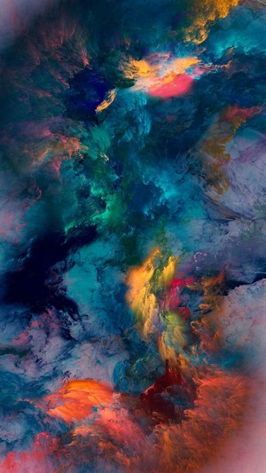 Abstract colorful cloud formation