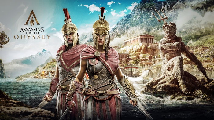 Alexios and Kassandra from Assassin's Creed: Odyssey 4K