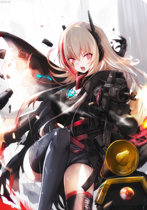 M4 SOPMOD II from Girls Frontline firing a weapon