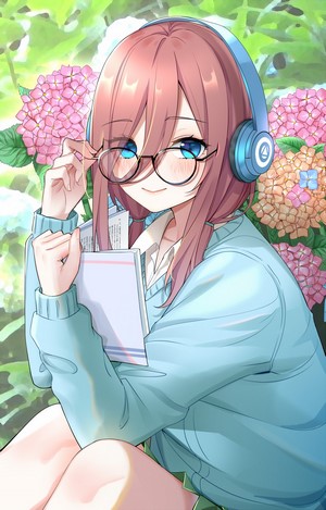 Nakano Miku Relaxing Portrait Artwork