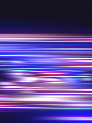 Abstract light streaks in blue and purple