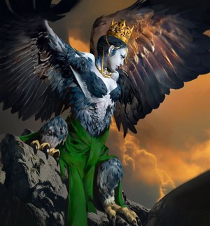 Fantasy art of a winged creature by Tatyana Kupriyanova