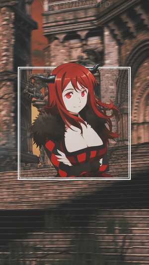 Maou from Maoyuu Maou Yuusha with horns