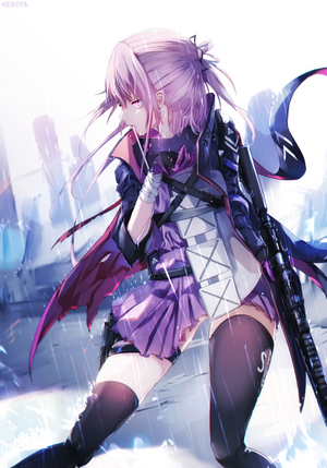 ST AR-15 from Girls Frontline in the rain