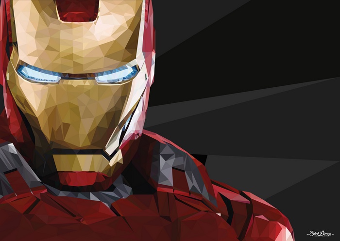 Iron Man Low Poly 4K