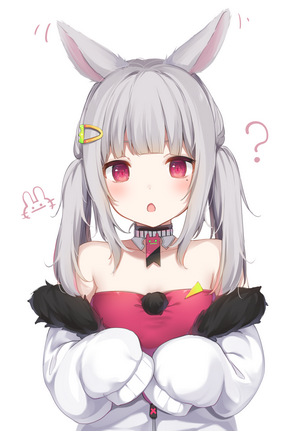 Anime girl with bunny ears and pink outfit