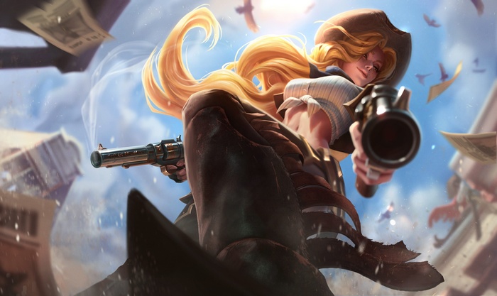 Miss Fortune from League of Legends with guns