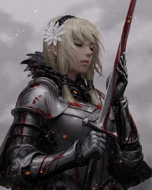 Blonde Warrior in Figure-Hugging Armor