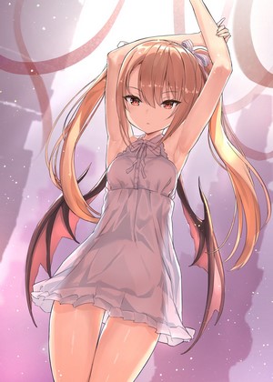 Anime girl with twintails and wings