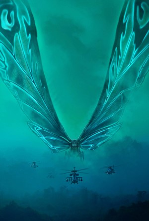 Mothra Wings Over Military Helicopters