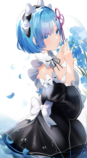 Rem from Re:Zero in Elegant Portrait