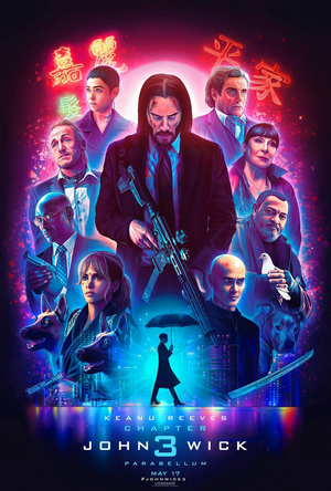 John Wick Chapter 3 Parabellum movie poster with Keanu Reeves