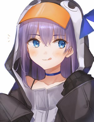 Meltlilith from Fate Series wearing a penguin hoodie