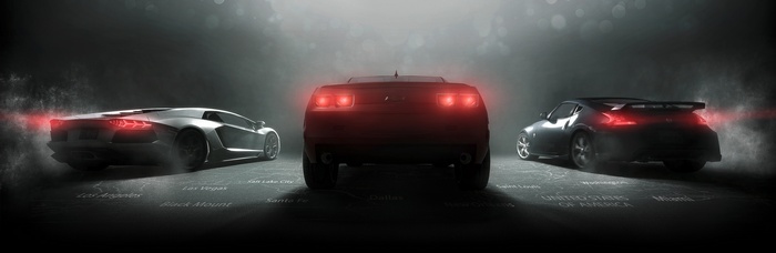 The Crew: Lamborghini Aventador, Chevrolet Camaro, Nissan 370z Nismo