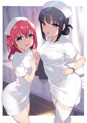Kurosawa Dia and Ruby in Nurse Outfits