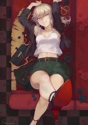 Saber Alter from Fate/Grand Order lying down
