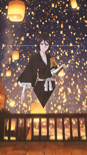 Kuchiki Rukia from Bleach with lanterns
