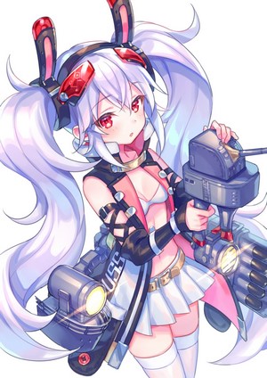 Laffey from Azur Lane holding a gun