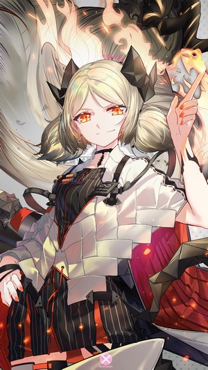 Ifrit from Arknights with fiery wings