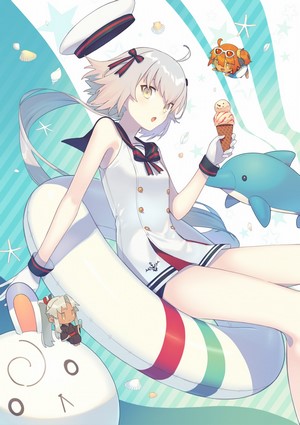 Jeanne d'Arc (Alter) from Fate/Grand Order with ice cream