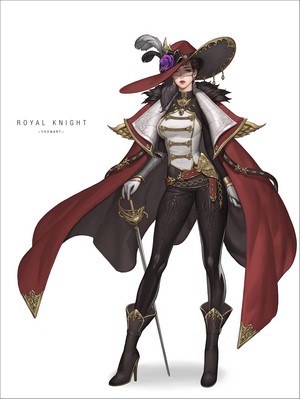 Royal Knight character with sword and cape