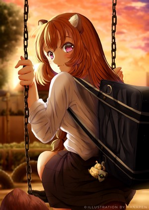 Raphtalia from Tate no Yuusha no Nariagari on a swing
