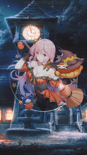 Anime Girl in Halloween Costume at DuskWood