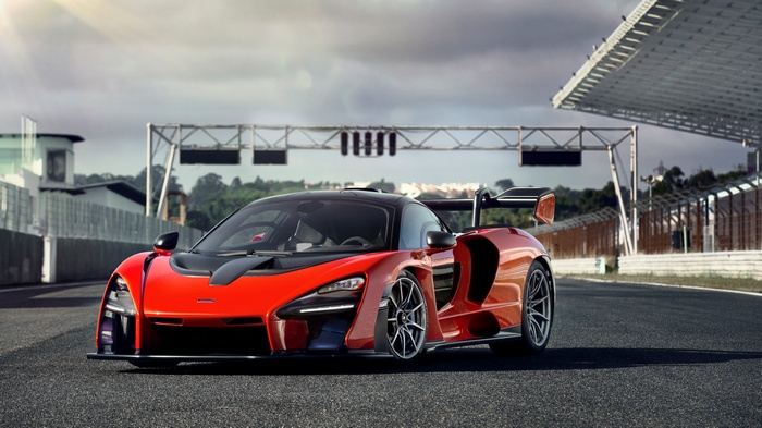 McLaren Senna on a racing track