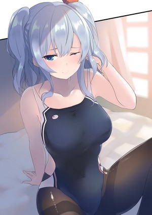 Kashima from Kantai Collection in a swimsuit