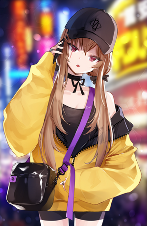UMP9 from Girls Frontline in a yellow jacket