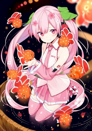 Sakura Miku with Goldfish