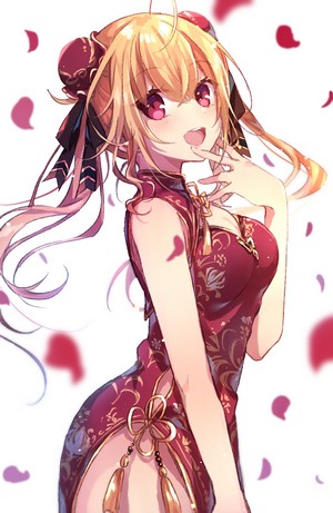 Takamiya Rion from Nijisanji in a Chinese dress