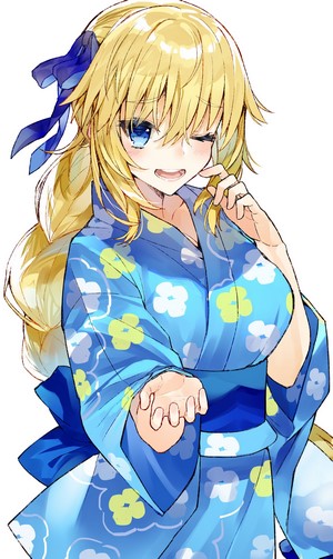 Jeanne d'Arc from Fate/Apocrypha in a Yukata