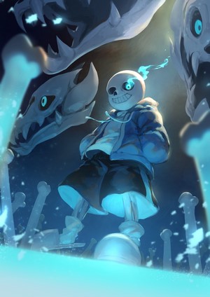 Sans from Undertale Digital Artwork Portrait