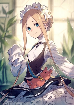 Abigail Williams from Fate/Grand Order with a teddy bear