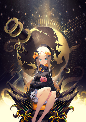 Abigail Williams from Fate/Grand Order with a telescope