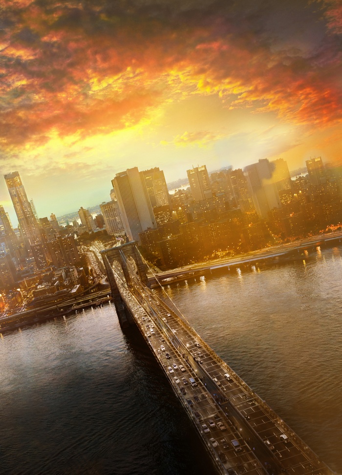 Brooklyn Bridge, New York City, Sunset, 4K