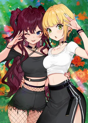 Miyamoto Frederica and Ichinose Shiki anime girls