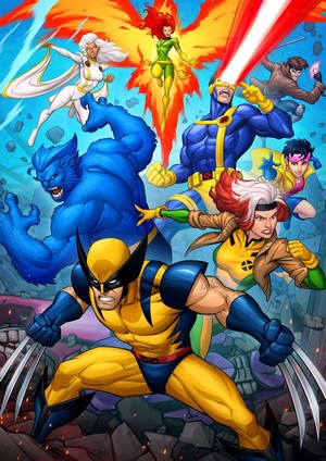 X-Men Team in Dynamic Action Scene