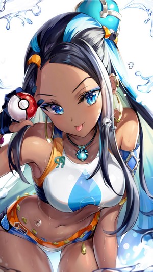 Nessa from Pokémon Sword and Shield in Bikini