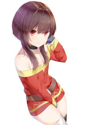 Megumin from Kono Subarashii Sekai ni Shukufuku wo! wearing a red dress