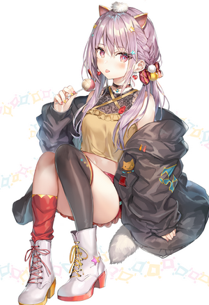 Momoko Anime Girl Portrait with Animal Ears