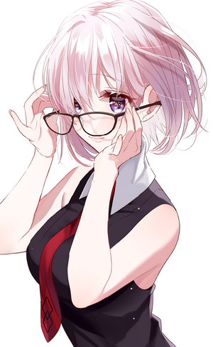 Mash Kyrielight from Fate/Grand Order wearing glasses