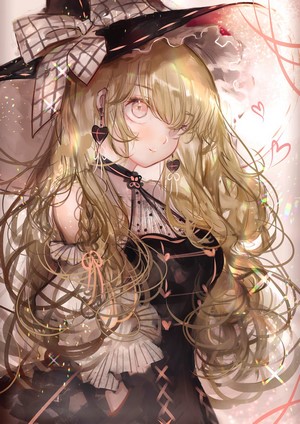 Kirisame Marisa from Touhou with blonde hair and hat