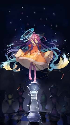 Shuvi from No Game No Life on a chessboard