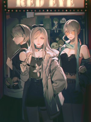 Anime girls from Nier: Automata and SINoALICE